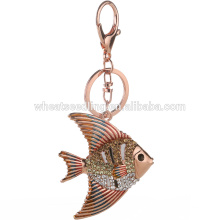 Fashion Fish Purse Charm Keychain rhinestones metal keychain